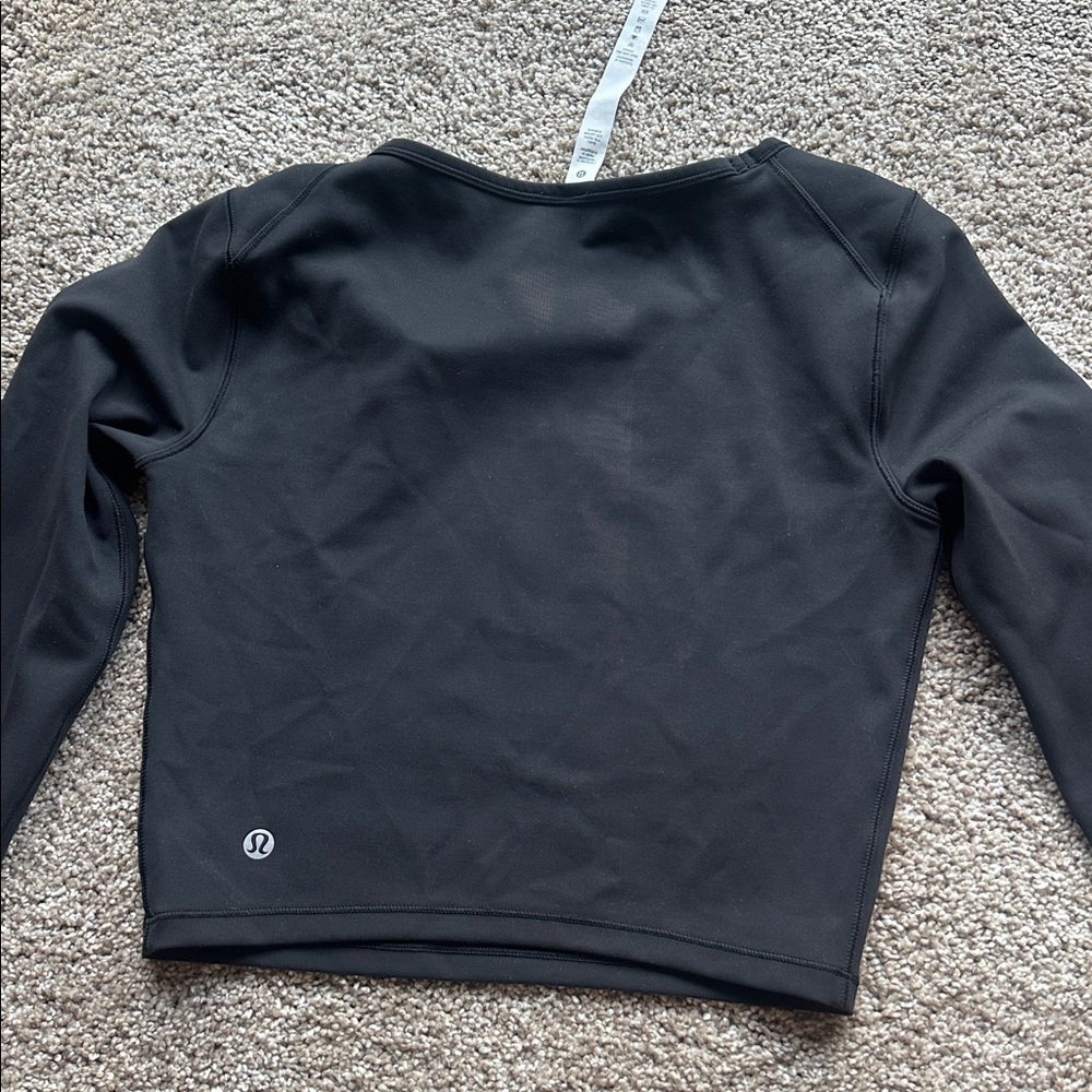 Lululemon Wundertrain Long Sleeve Black Crop Top - Picture 8 of 11